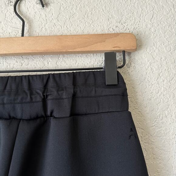 A DAY Trouser Pants Black MR Straight Leg Capri Stretch Minimalist - Picture 6 of 12